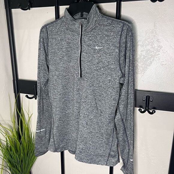 Nike run dri-fit long sleeve shirt grey size medium - Picture 11 of 15
